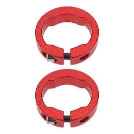 Briny River 2 Pieces 22 mm Bike Grips Clamping Rings Aluminium Alloy for Bicycle Handlebar Red
