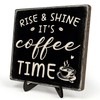 Farmhouse Coffee Bar Sign, Rise & Shine It's Coffee Time