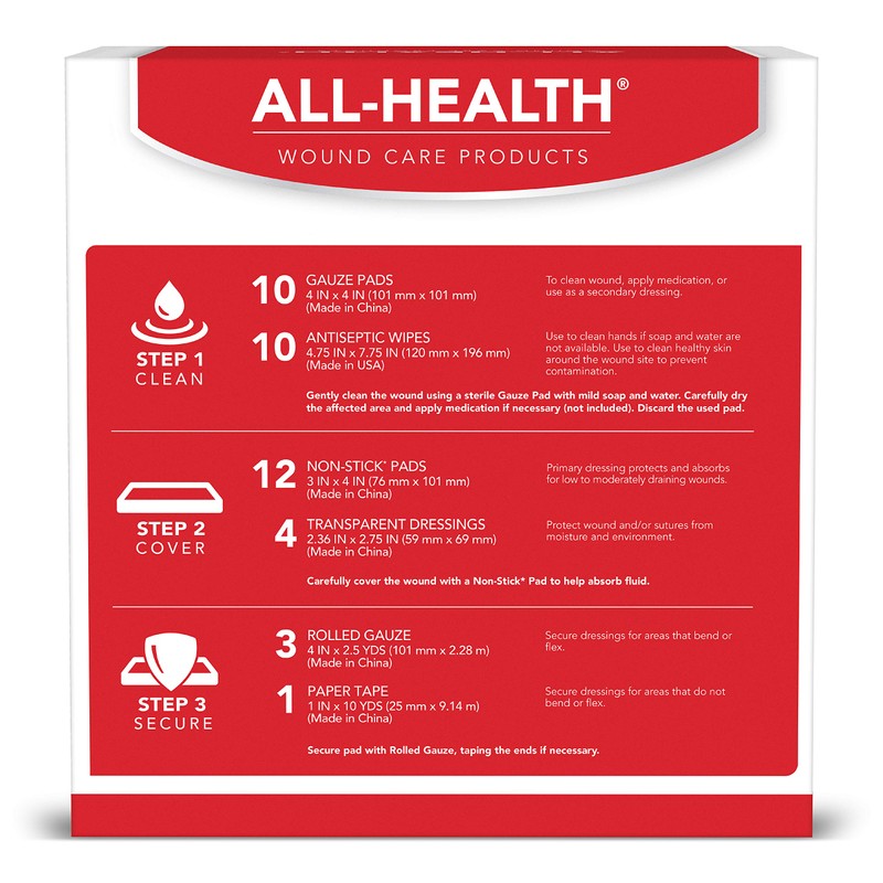 All Health Wound Care Kit & First Aid Supplies, 40