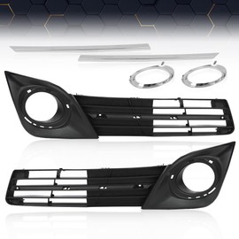 PIT66 Fog Light Bezel Cover Grille Molding Compatible with 2012-2014 Toyota Camry SE Driver and Passenger Side