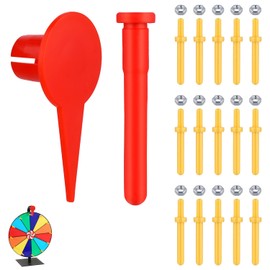 15pcs Spinning Wheel Parts, with Prize Wheel Pointer and Pegs Reusable Prize Wheel Replacement Attachments Prize Wheel Component Fitting for Show, Carnival, Party, Club, Spin Games Accessorie Supplies