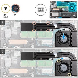 Deal4GO Ventilador de refrigeración de CPU VK8HK 0VK8HK EG75070S1-C590-S9A, Ventilador de Computadora de repuesto para Dell Latitude 15 5521 Precision 3561