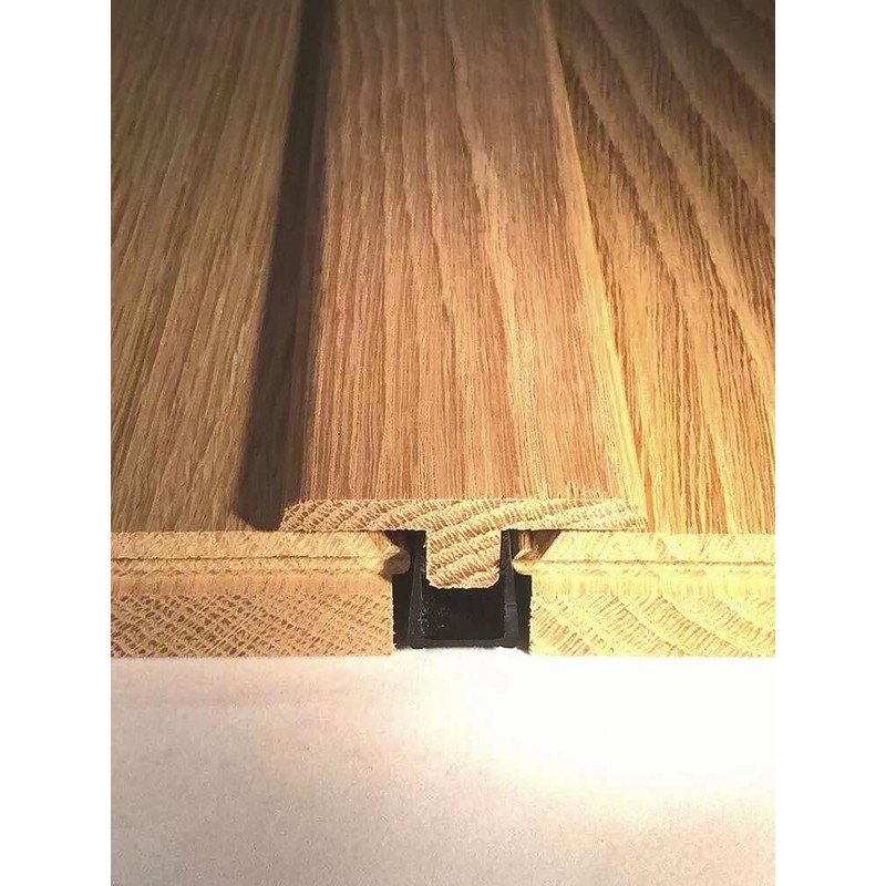 Raw Unfinished Transition T Section Twin Profile, Door threshold Trim