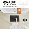 TYUU Black Bathroom Rug, Waffle Bath Mat Non Slip Washable