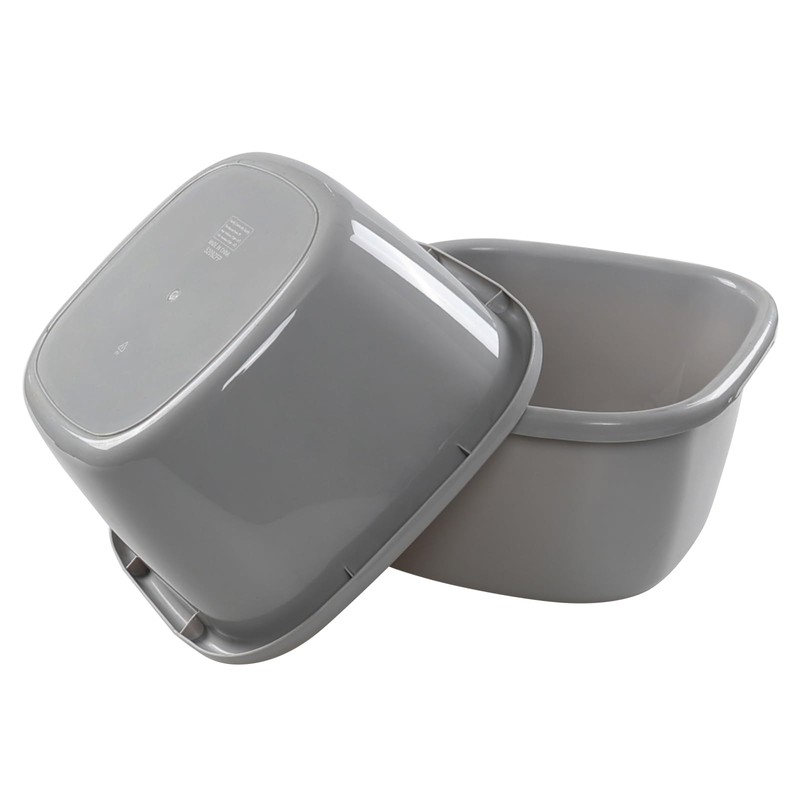 Ggbin 18 Quart Plastic Wash Basin Tub, 2 Pack Square