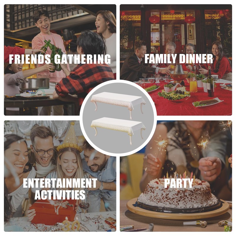 HDGSAFD Pack of 4 Small Polka Dot Printed Tablecloths, Party