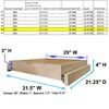 Couver Pull Out Tray Bottom Mount Side Mount Birch Cabinet