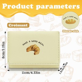 WisePoint Women's Wallets, PU Leather Card Holder, Small Purses for Women and Girls, Portable Women's Purse with Cute Prints for Shopping, Dating, Travel, baguette, Minimalist