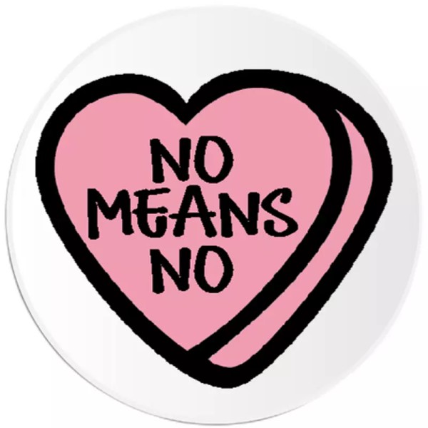 Kiwi Gifts No Means No - 100 Pack Circle Stickers