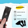 6 Pieces Black Plastic Scraper Tool Set, Wallpaper Scraper Plastic,