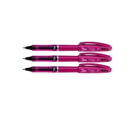 Pentel EnerGel Tradio 07 Refillable Gel Ink Pen - Pink Barrel - Black Ink (set of 3) Supplied Loose