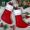 Zubebe 48 Pcs Felt Christmas Stockings 15 Inch Christmas Stockings