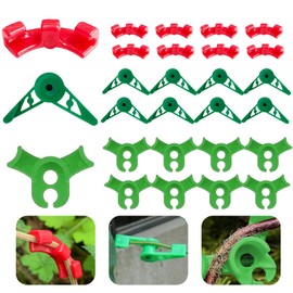 Pack of 90 Plant Benders, Plant Growth Bender Clips, Small and Large Plant Bender Clips, Low Stress Training Clips, 90 Degree Plant Bender, for Bending (80, 360° Adjustable Angle Model)