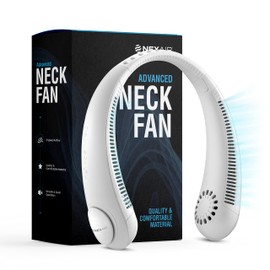 NEXAIR Portable Neck Fan -3 Speed Rechargeable Bladeless Neck Cooler, Quality Comfortable Lightweight, Personal Neck Fan For Women & Men Modern Design, Great Cooling Fan For Travel, Outdoors & Sports