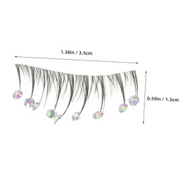 VICASKY 10pcs Rhinestone Fake Eyelashes Natural Look Eye Lashes Strip for Daily Use Party Night Out Safe Skin-friendly Material Suitable for Eye Shapes