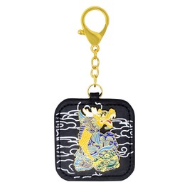 Juanxian Keyring Chinese Lucky Pendant Keychain Bag Keyring for Men and Women, navy