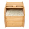 10kg Bamboo Rice Storage Container With Lid Rectangular Rice Storage
