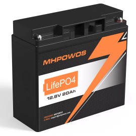 MHPOWOS 20Ah 30Ah 100Ah 200Ah LiFePO4 Battery 12V Trailer Rv UPS Battery lot - 12V 20Ah Battery