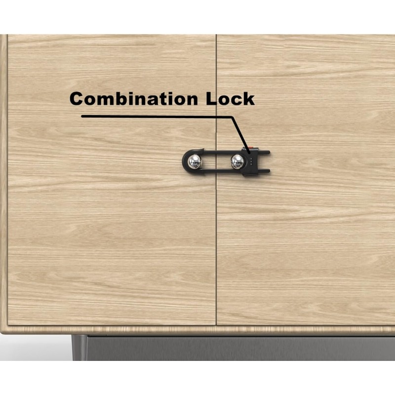 4 PACK Baby Safety Sliding Cabinet Door Code Locks Child