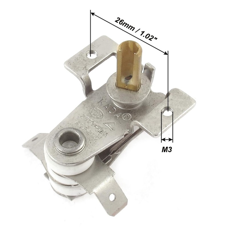sourcingmap AC 250V 16A 70C Bimetal Adjustable Temperature Heating Thermostat