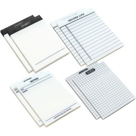 HEMOTON Bloc de Notas Transparentes Autoadhesivas Diseño Simple, 8 Libros 50 Hojas cada Uno, Adecuado para Artículos y Accesorios Hogar