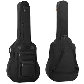 Guitar Case, Acoustic Guitar, Gig Bag, Lightweight, Soft, Folk Guitar Bag, Large Capacity Pocket, black, Electric bass guitar case, Modern