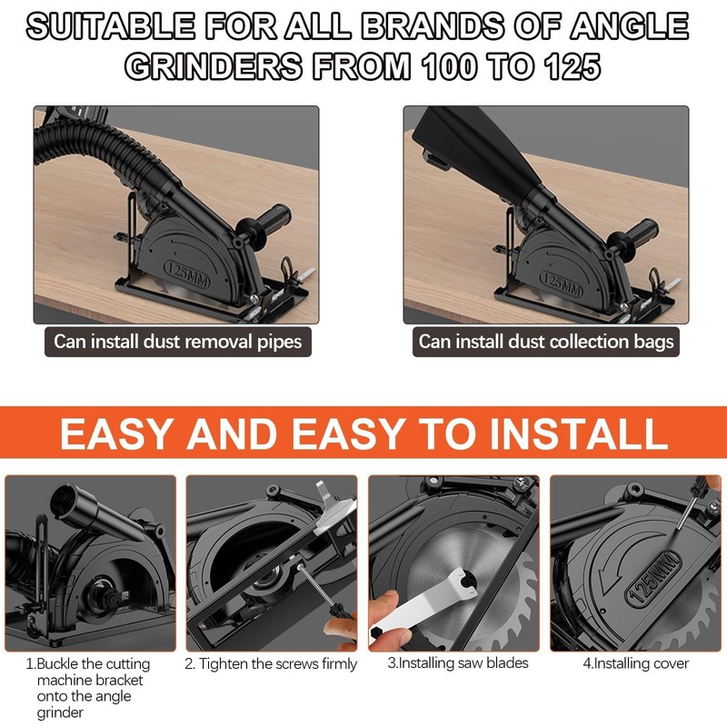 Precise Guide Slide Angle Grinder Bracket Set with Separator Stand