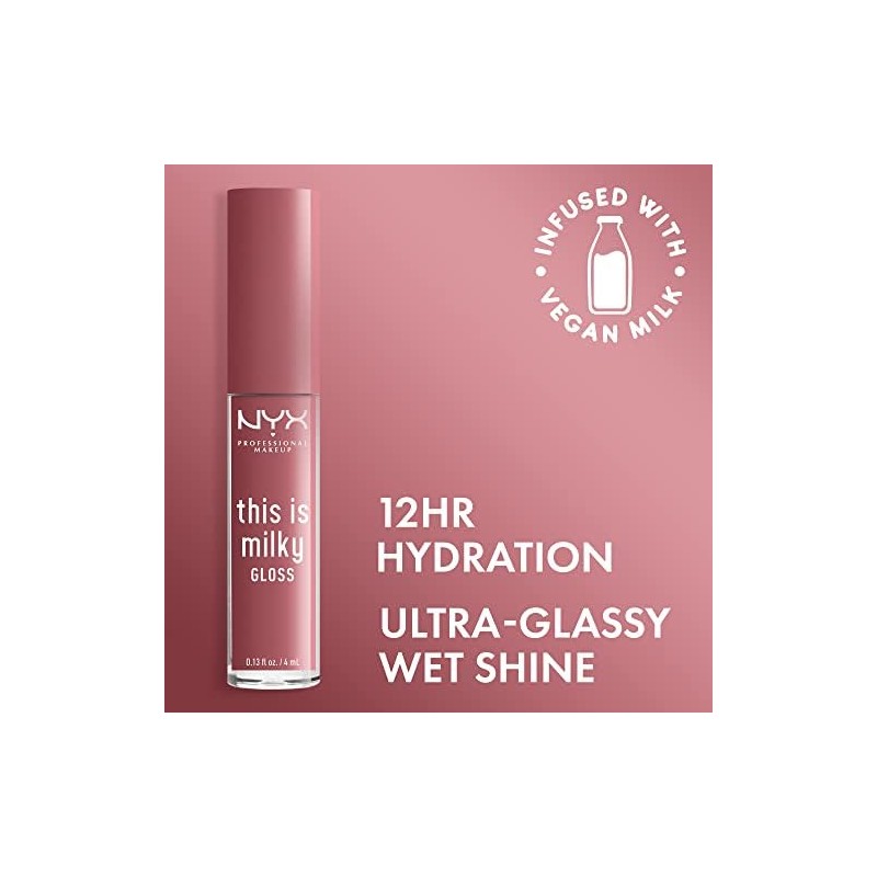 NYX PROFESSIONAL MAKEUP This Is Milky Gloss, Vegan Lip Gloss,