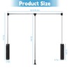 WYJREES Pull Down Closet Rod, Pull Down Clothing Rod for