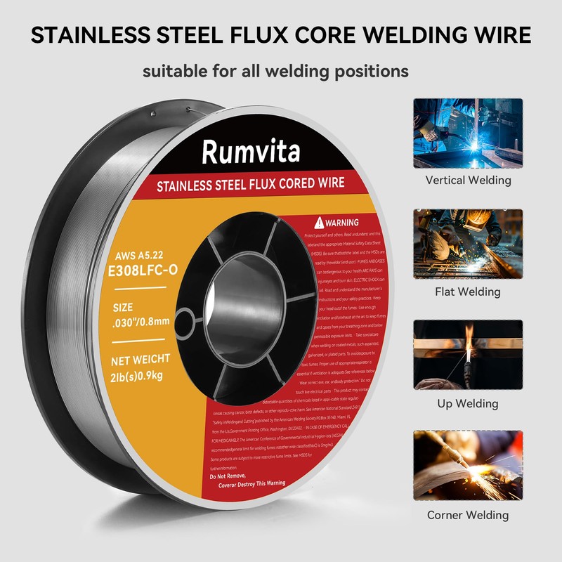 Stainless Steel Flux Cored Wire E308LFC-O .030-Diameter, MIG Welding Wire