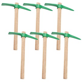 TAICHEUT 6 Pack 15 Inch Pick Hoe Tool, Pick Mattock with Wood Handle Garden Mattock Tool for Weeding, Planting, Exploring and Gardening