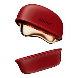 ZDEER GS5 Brass Heated Electric Gua Sha Facial Sculpting Tool with Vibration, Women's Facial Massager, LED Red Light Therapy for Neck & Face, Skin Fir