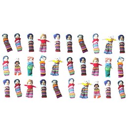 Worry Dolls 5.5 cm Handmade Pack of 30