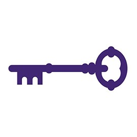 Applicable Pun Lever Lock Master Skeleton Key 18th Century Vintage Old Style - Vinyl Decal for Outdoor Use on Cars, ATV, Boats, Windows and More - Purple 4 inch