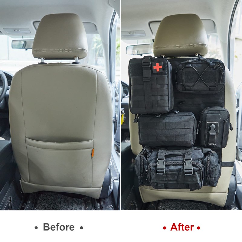 BXBXHD 6 Pack Tactical Truck Organizer Back Seat Storage Car