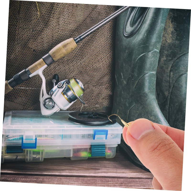CORHAD Fishing Hook Holder Tool 3pcs Brass Hooks Catfish Tackle