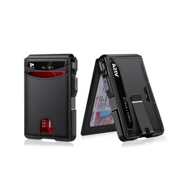 Men's Business Style Minimalist Card Holder, Magnetic Closure Card Holder, with Rfid Blocking, Multi Card Slot Wallet for Men for Daily Use, , Men's Wallet:_Jet Black_Please Refer To The Pictures for Dimensions