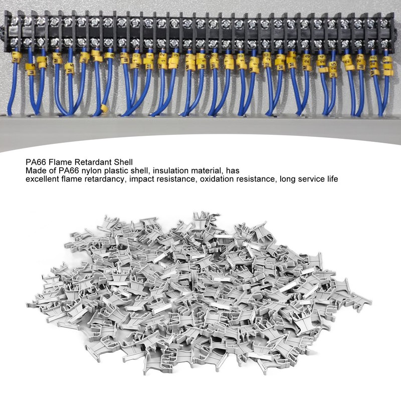 100pcs Terminal Marker Carrier 35mm DIN Rail Installation Universal UK
