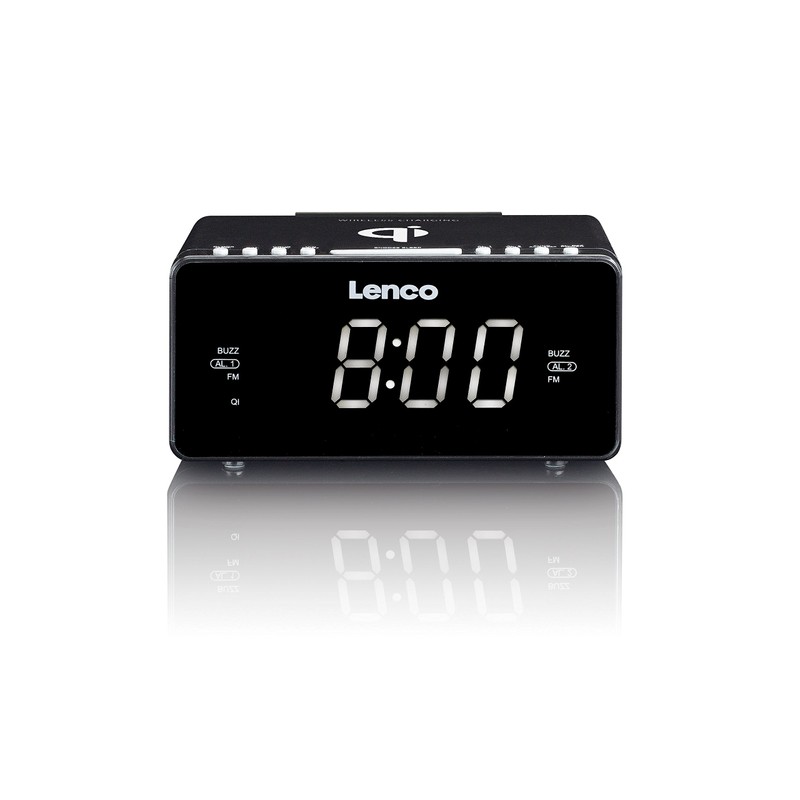 Lenco 550 Black Stereo Clock Radio with 1.2 (1.2 Inch)