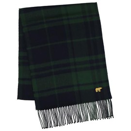Golden Bear 61702006 Men's Acrylic Brushed Scarf, Tartan Plaid Scarf, Green [B]