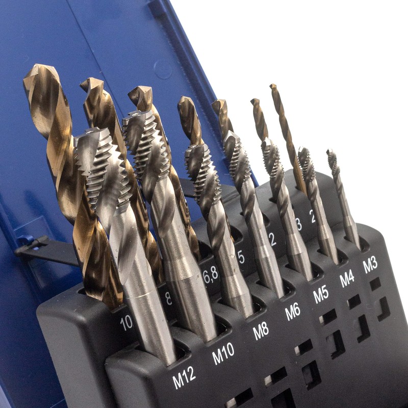 WSH-TOOLS Machine Tap Set Blind Hole M3, M4, M5, M6,