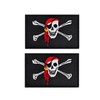 2 parches bordados con diseño de bandera de pirata Jack