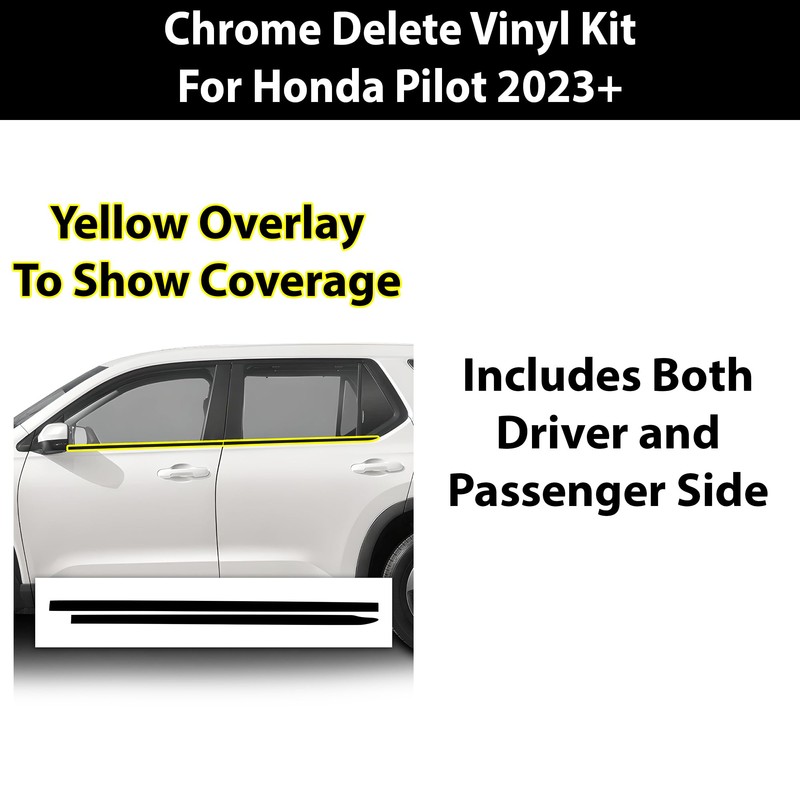 BOGAR TECH DESIGNS for Honda Pilot 2023+ Side Window Chrome