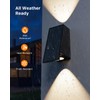 8 Pack Warm/Neutral/Cool White Solar Powered Fence Lights Up and