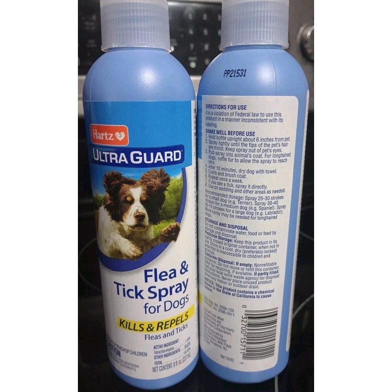 Hartz Ultra Guard Flea & Tick Spray For Dogs 8oz.