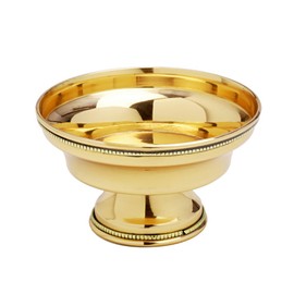 NKlaus Incense Bowl Incense Burner Smoke Barrel Diameter 10 cm Brass Decorative Gold 7542