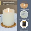 TECHLONG Flameless Candles Battery Operated with Timer, 3D Moving Flame