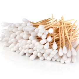 Pack of 120 Cotton Buds Long 20 cm Ear Sticks, Sterile Cotton Buds Large Head Cleaning Sticks Long, Cotton Buds Wooden Stick with Cotton Head, Ear Cleaning Sticks for Pets