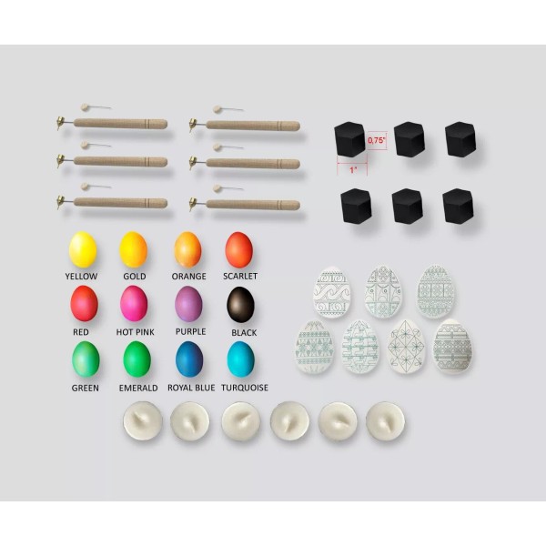 Soloveiko Kit#6 for Egg Art Decoration: 6 Wax Pens with