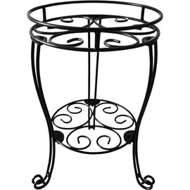 11.8 inches Diameter Tall Metal Plant Stand for Indoor or Outdoor,Heavy Duty Flower Pot Stand Rack Holds Big Heavy Plants,Black (18.9 INCHES TALL)